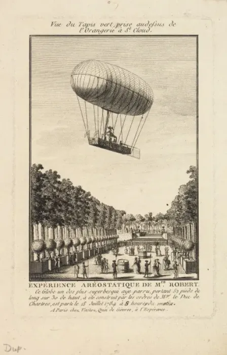 Framed Print : Balloon ascent from St Cloud, Paris