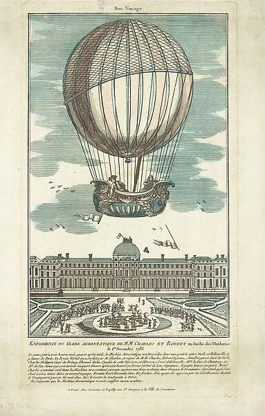 Balloon ascent from the Tuileries Gardens, Paris