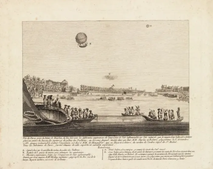 Framed Print : Balloon ascent from Tuileries Gardens, Paris Framed Print : Balloon ascent from Tuileries Gardens, Paris