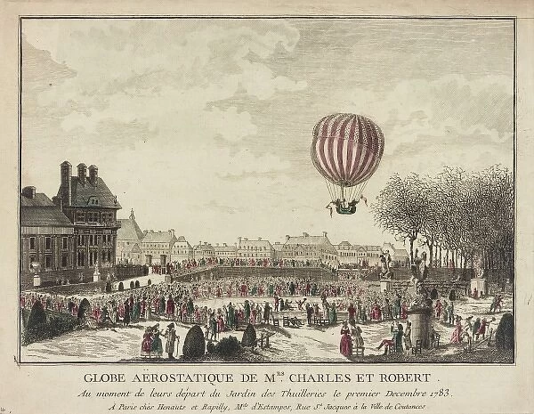 Balloon ascent from Tuileries Gardens, Paris