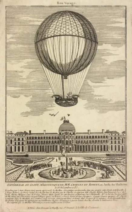 Framed Print : Balloon ascent, Tuileries Gardens, Paris Framed Print : Balloon ascent, Tuileries Gardens, Paris