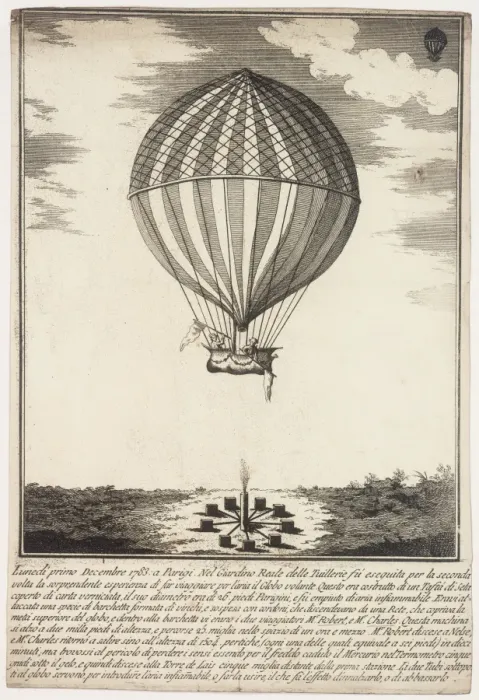 Framed Print : Balloon ascent from Tuileries Gardens, Paris Framed Print : Balloon ascent from Tuileries Gardens, Paris