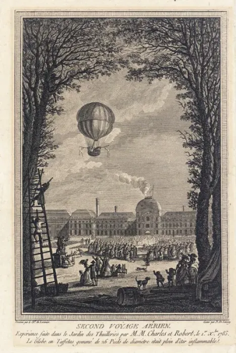 Framed Print : Balloon ascent from the Tuilieries Gardens, Paris Framed Print : Balloon ascent from the Tuilieries Gardens, Paris
