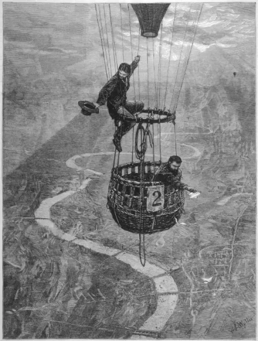 Framed Print : Balloon Contest 1880 Framed Print : Balloon Contest 1880