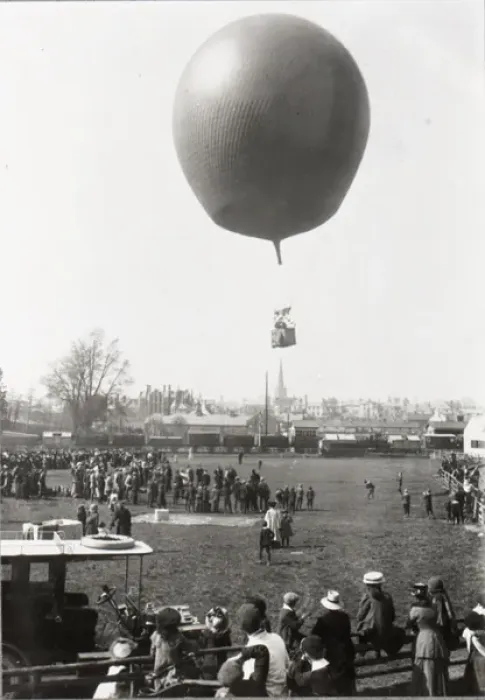 Framed Print : A balloon departing from Monmouth Framed Print : A balloon departing from Monmouth