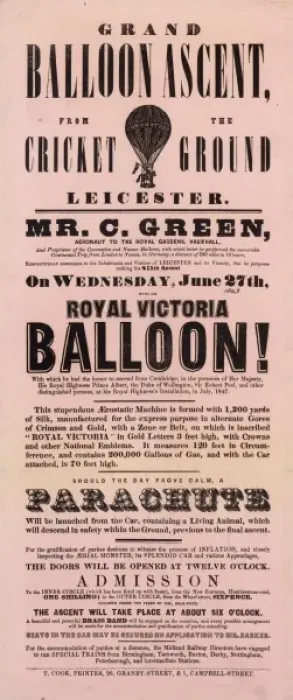 Framed Print : Balloon event, Charles Green, Leicester Framed Print : Balloon event, Charles Green, Leicester