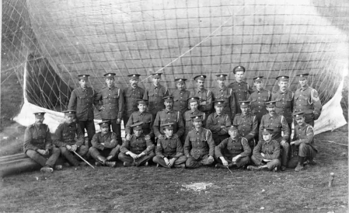 Framed Print : Balloon Section Royal Engineers c 1897 Framed Print : Balloon Section Royal Engineers c 1897