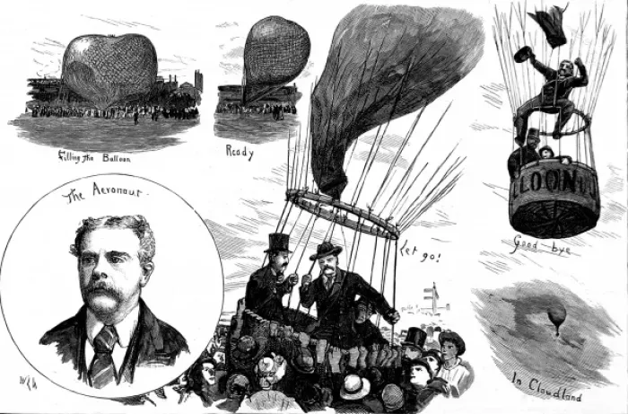 Framed Print : The Balloon Societys Garden Party, 1881 Framed Print : The Balloon Societys Garden Party, 1881
