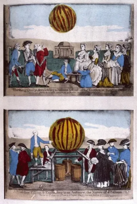 Framed Print : Balloon at Windsor 1784 Framed Print : Balloon at Windsor 1784