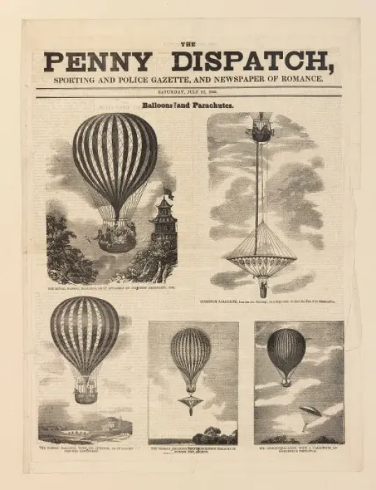 Framed Print : Balloons and parachutes Framed Print : Balloons and parachutes