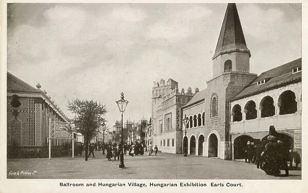 Ballroom and Hungarian Village - Hungarian Exhibition, Earls Court, London Date: 1908