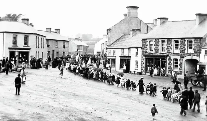 Framed Print : Ballyclare, Ireland in 1883 Framed Print : Ballyclare, Ireland in 1883