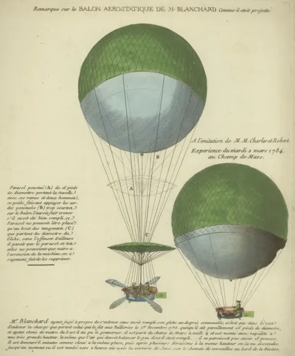 Framed Print : Balon Aerostatique de M Blanchard Framed Print : Balon Aerostatique de M Blanchard