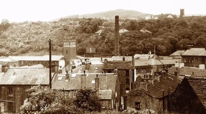 Framed Print : Baltic Mill, Waterfoot, early 1900s Framed Print : Baltic Mill, Waterfoot, early 1900s