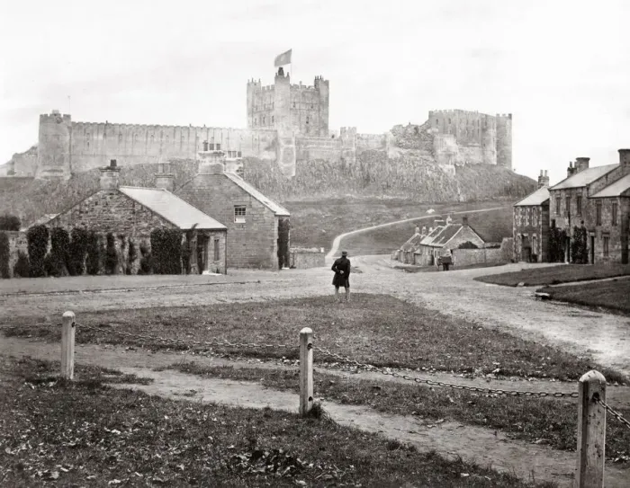Framed Print : Bamborough Castle, Northumberland, c. 1870 s