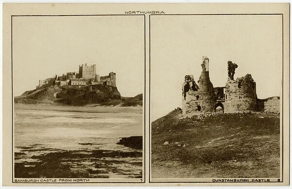 Bamburgh Castle and Dunstanburgh Castle, Northumberland