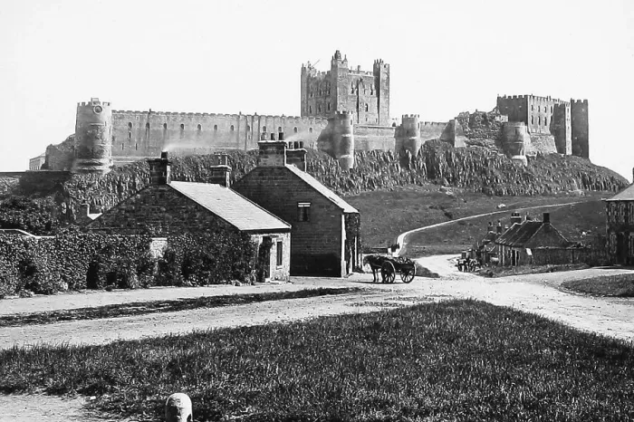 Framed Print : Bamburgh Castle Victorian period Framed Print : Bamburgh Castle Victorian period