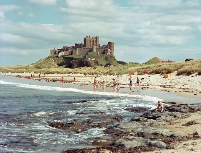 Framed Print : Bamburgh - Village and castle Framed Print : Bamburgh - Village and castle