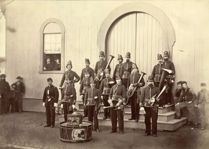 Framed Print : Band of 10th Veteran Reserve Corps, Washington, DC, April, 1 Framed Print : Band of 10th Veteran Reserve Corps, Washington, DC, April, 1