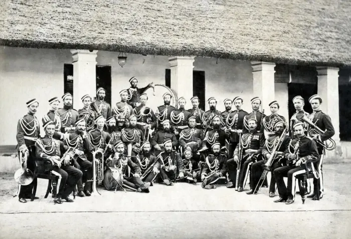 Framed Print : Band on the 2nd Dragoon Guards, India 1866 Framed Print : Band on the 2nd Dragoon Guards, India 1866
