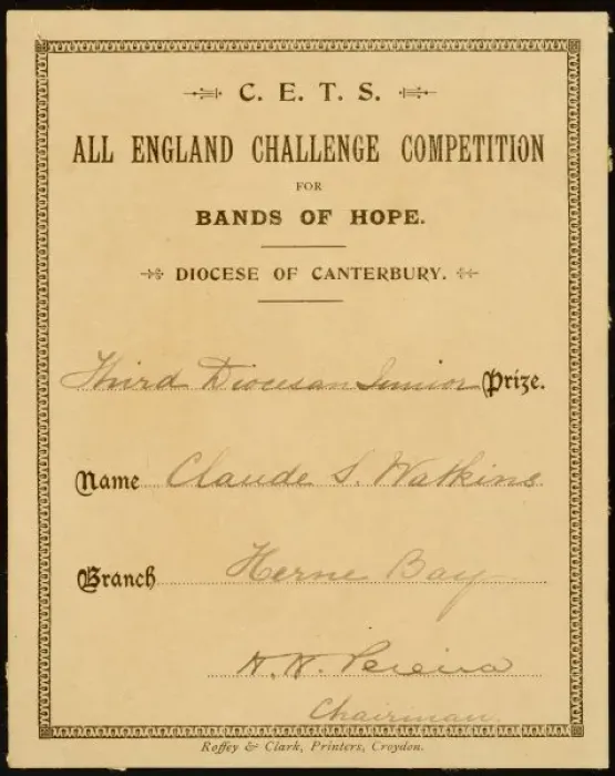 Framed Print : Band of Hope Prize Framed Print : Band of Hope Prize
