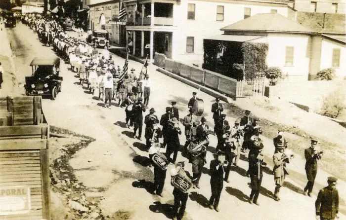 Framed Print : Band parading through Lowell, Arizona, USA Framed Print : Band parading through Lowell, Arizona, USA