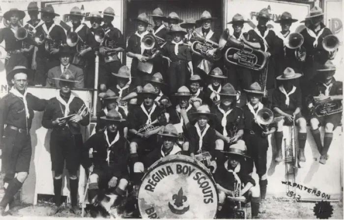 Framed Print : Band of the Regina Boy Scouts Troop, Canada Framed Print : Band of the Regina Boy Scouts Troop, Canada