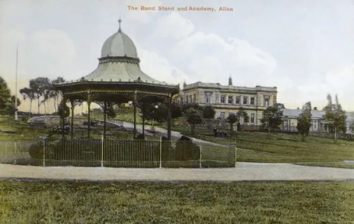 Framed Print : The Bandstand and Academy, Alloa Framed Print : The Bandstand and Academy, Alloa