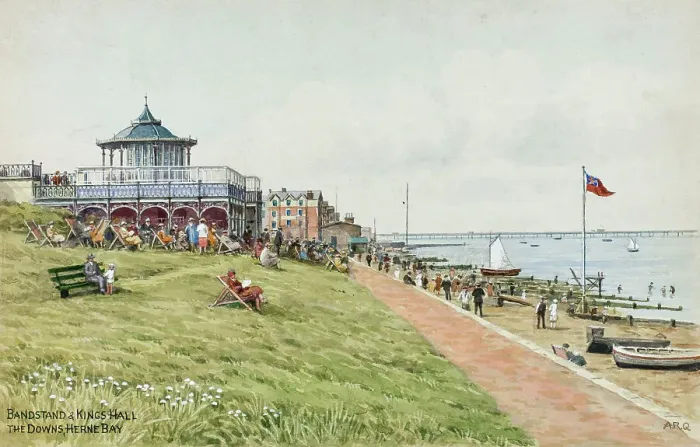Framed Print : Bandstand and King's Hall, The Downs, Herne Bay, Kent Framed Print : Bandstand and King's Hall, The Downs, Herne Bay, Kent