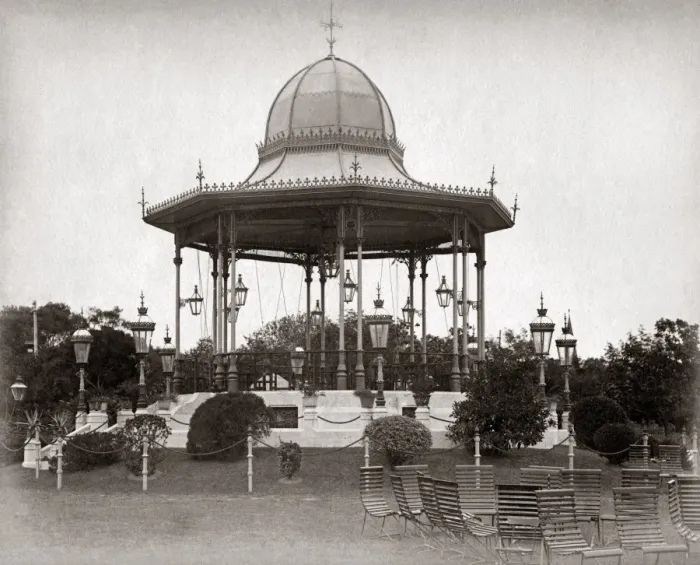 Framed Print : Bandstand in the park, Shanghai, China, circa 1890 Framed Print : Bandstand in the park, Shanghai, China, circa 1890