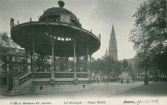 Framed Print : Bandstand - Place Verte, Anvers, France Framed Print : Bandstand - Place Verte, Anvers, France