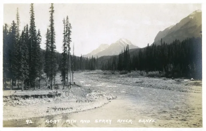 Framed Print : Banff, Alberta, Canada - Goat Mountain and Spray River Framed Print : Banff, Alberta, Canada - Goat Mountain and Spray River