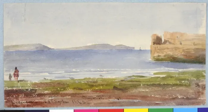 Framed Print : Bangor (1843). Moore, James 1819 - 1883. Date: 1843 Framed Print : Bangor (1843). Moore, James 1819 - 1883. Date: 1843