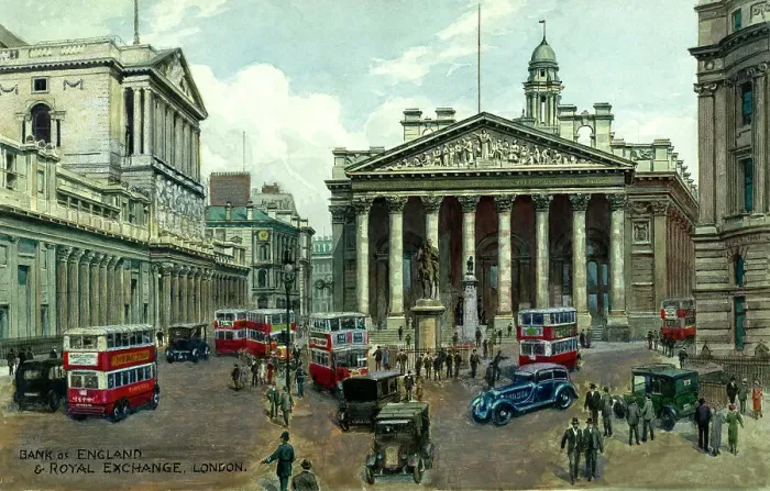 Framed Print : Bank of England and Royal Exchange, City of London