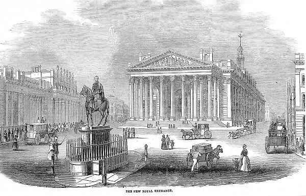 The Bank of England and the Royal Exchange, London, 1844