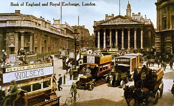 Bank of England and the Royal Exchange, London