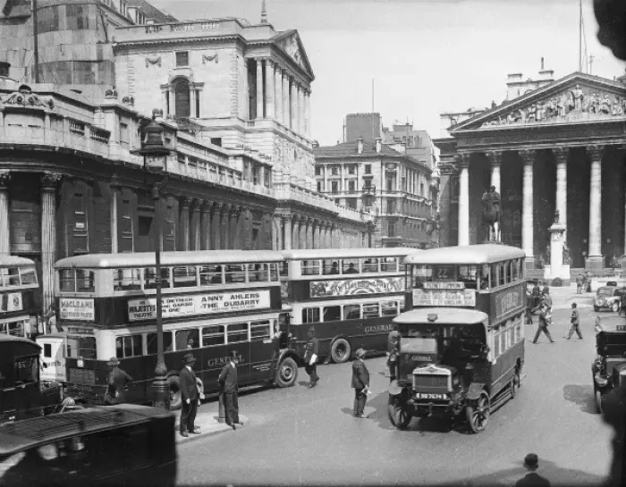Framed Print : Bank, London 1930S Framed Print : Bank, London 1930S