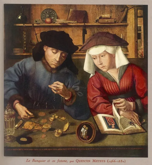 Framed Print : Banker, Circa 1500 Framed Print : Banker, Circa 1500