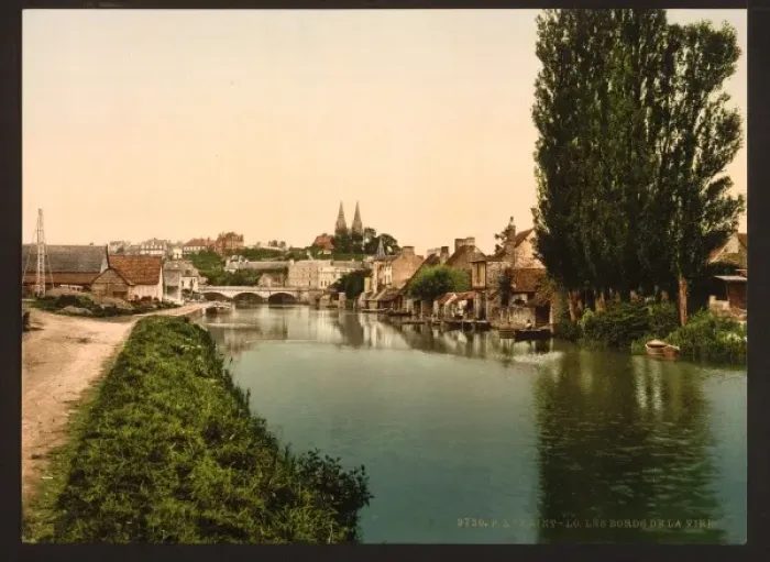 Framed Print : Banks of the Vire, St. Lo, France Framed Print : Banks of the Vire, St. Lo, France
