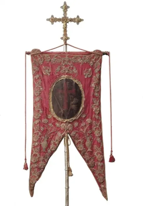 Framed Print : Banner of the Inquisition of Sevilla. Textiles Framed Print : Banner of the Inquisition of Sevilla. Textiles