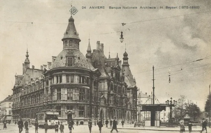 Framed Print : Banque Nationale at Antwerp, Belgium Framed Print : Banque Nationale at Antwerp, Belgium