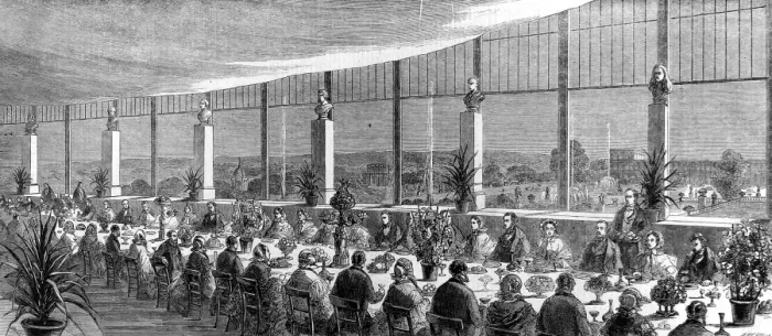 Framed Print : Banquet given at the Crystal Palace by Sir Joseph and Lady P Framed Print : Banquet given at the Crystal Palace by Sir Joseph and Lady P