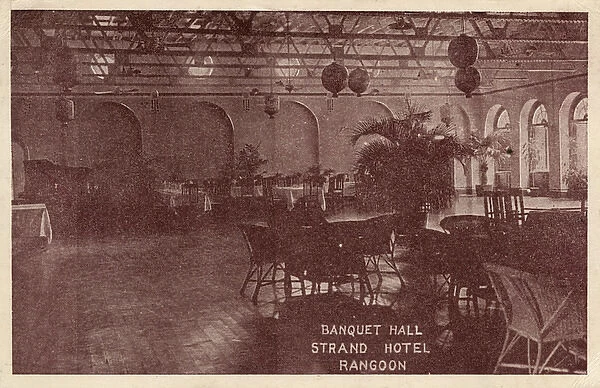 Banquet Hall, Strand Hotel, Rangoon, Burma