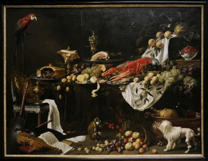 Framed Print : Banquet Still Life, 1644, by Adriaen van Utrecht (1599-1651 / Framed Print : Banquet Still Life, 1644, by Adriaen van Utrecht (1599-1651 /