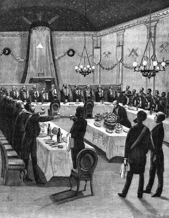 Framed Print : Banquet at a Symbolic Lodge Framed Print : Banquet at a Symbolic Lodge