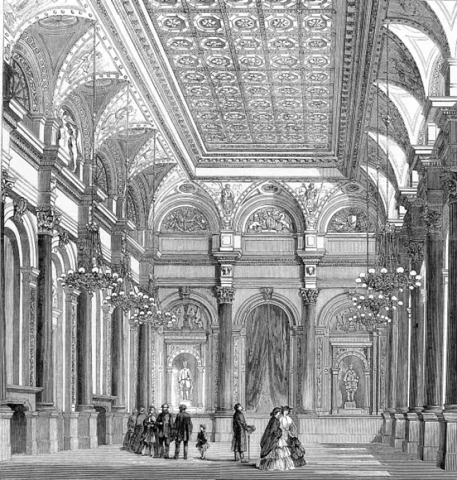 Framed Print : The Banqueting Hall of the Clothworkers Company, 1859 Framed Print : The Banqueting Hall of the Clothworkers Company, 1859