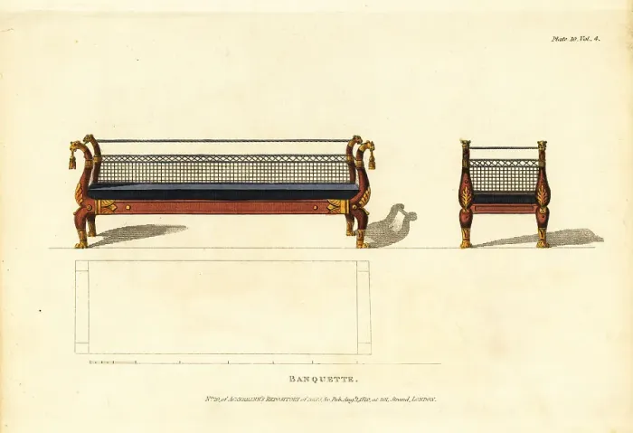 Framed Print : Banquette, 1810 Framed Print : Banquette, 1810