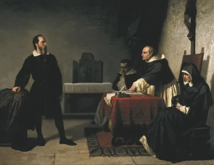 Framed Print : BANTI, Cristiano (1824-1904). The Trial of Galileo Framed Print : BANTI, Cristiano (1824-1904). The Trial of Galileo