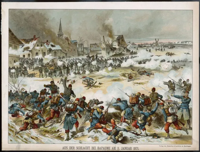 Framed Print : BAPAUME BATTLE 1871 Framed Print : BAPAUME BATTLE 1871