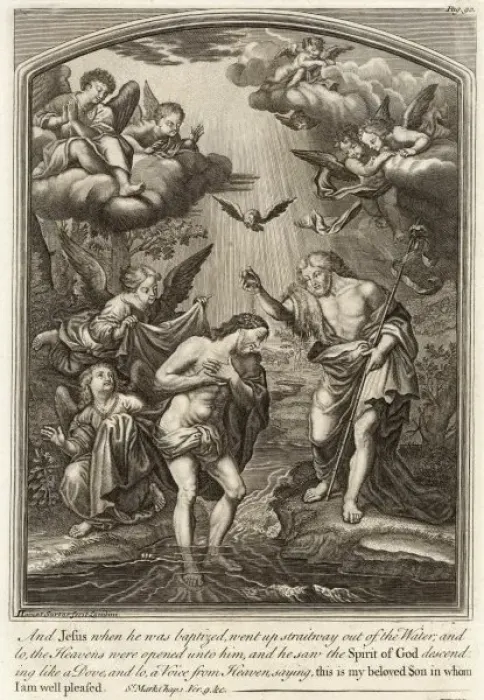 Framed Print : Baptism of Jesus / John Framed Print : Baptism of Jesus / John